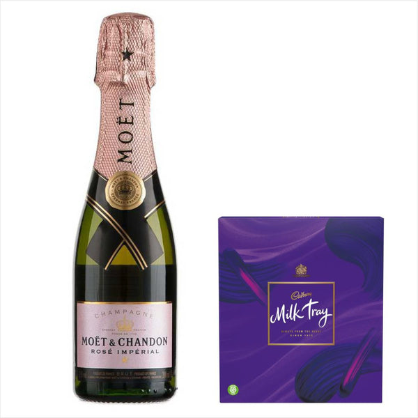 Moet Rose 20cL & Milk Tray Chocolate Gift